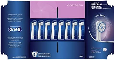 Braun Oral-B 4210201320180 Sensitive Clean Toothbrush Heads for Our Gentle Cleaning, in Letterbox Packaging Pack of 8