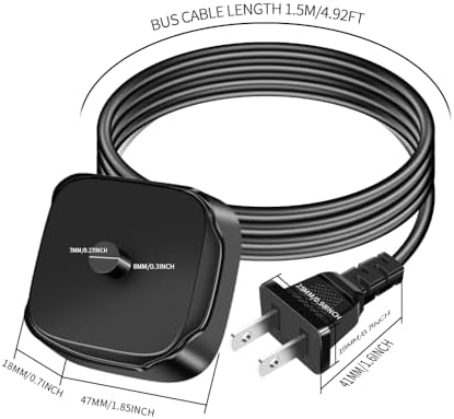 Charger for AquaSonic Electric Toothbrush, Replacement Charger Base for Aqua Sonic Black/Vibe Series Electric Toothbrush, Waterproof (Black)