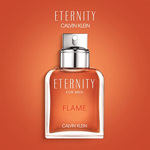 Calvin Klein Eternity Flame Eau De Toilette for Men - With Notes of Amber & LeatherLong Lasting Fragrance 3.4 Fl. Oz