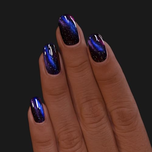 ILNP After Hours - Black-Based Deep Blue Magnetic Holographic Nail Polish