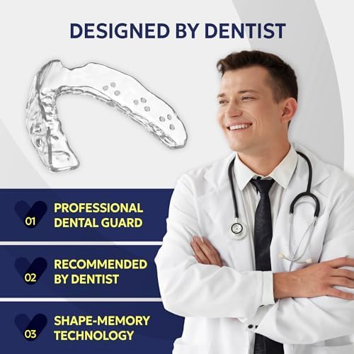 GOYO Slim FIT Pack of 4 Mouth Guard for Clenching Teeth at Night with Thermo Checker & Dental Case | Night Guards for Teeth Grinding | Custom-Fit & Custom Moldable Bruxism Sleep Night Guard