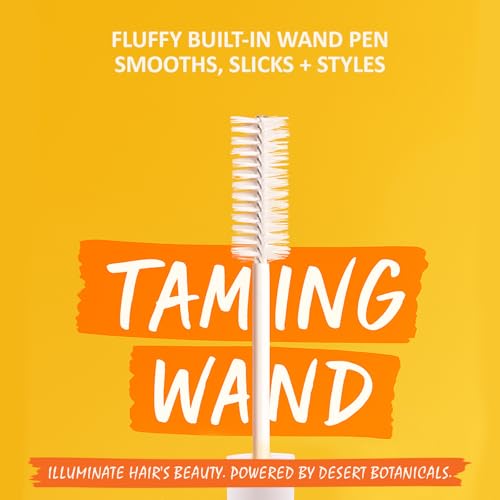 Hair Styling Cream, Desert Botanical 3-In-1 Styling Cream & Taming Wand - Smooth Frizz, Tame Flyaways, Style Edges, Versatile & Portable, for Styling Natural Beautiful Hair Radiant - 0.6 oz