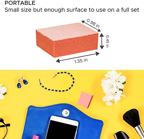Karlash Nail Mini Orange Buffer Block File 80/100 Grit 2 Sided (390 Count)