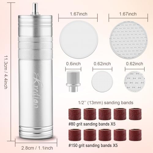 Kredioo Electric Foot Callus Remover Nano Glass Foot File German Technology Grinding Sanding Pedicure Tool for Feet Sensitive Skin Safe Adjust Speed R/F Direction Remove Thick Toe Nails