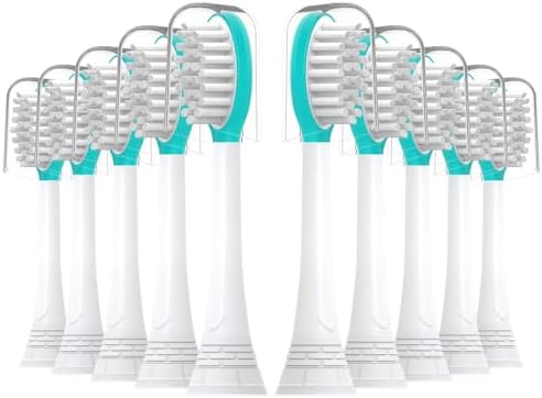 Kids Replacement Toothbrush Heads 10 Pack for Philips Sonicare Electric Toothbrush Soft Brush Head for Child 7+ for Boy Girl,Blue