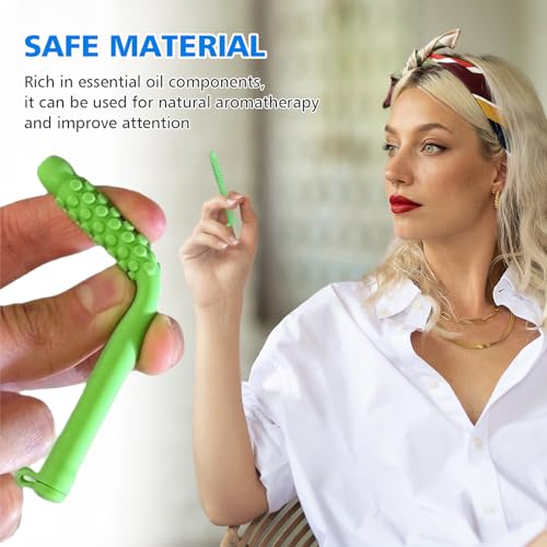 Chewable Breather Quit,3PCS Chewable Essential Oil Breath Stick,Chewable Breather Stick with Essential Oil for Aromatherapy on The Go Natural Focus