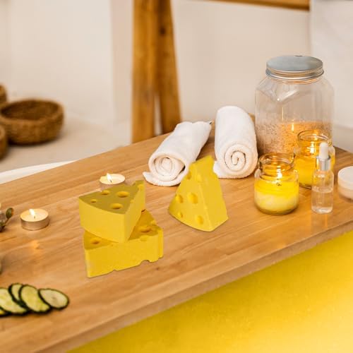 Cheese Bath Bombs Set - 7 Unique Cheese-Shaped & Milky Scented Shower Bomb with Surprise Mouse Miniature, Fun & Fancy Bathbombs, Ideal Cheesy Gift for Cheese & Bath Lovers