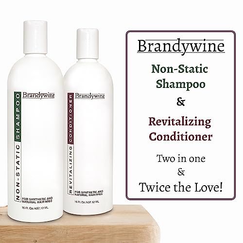 Brandywine Non Static Shampoo & Revitalizing Conditioner 16 Ounce, Value Pack Bundle 2 items