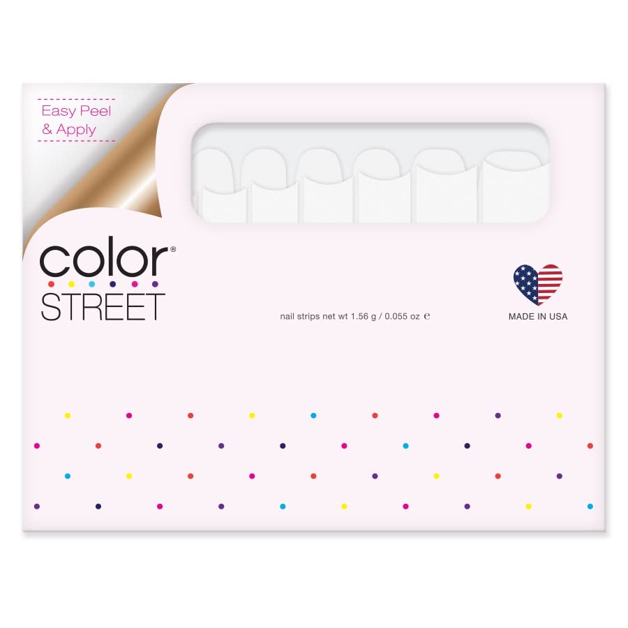 Color Street "Meet Me In Paris" Nail Polish Strips (French Tips), White