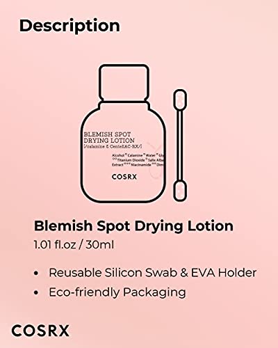COSRX Acne Blemish Spot Drying Lotion 1.01 fl. oz / 30ml Dry and Reduce Blemish Spot, Pimple, Whitehead, Spot Treatment, Korean Skin Care