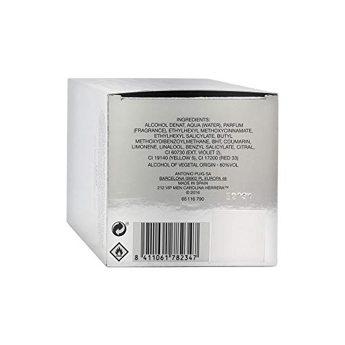 Carolina Herrera 212 Vip Eau de Toilette Spray for Men, 6.8 Fl Oz (Pack of 1)