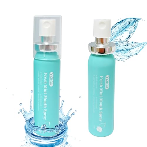 Breath Spray for Bad Breath Mouth Spray Breath Freshener Oral Breath Spray Mint Dry Mouth Spray Xylitol with Surprise Gifts 0.52 Ounce (Pack of 2)