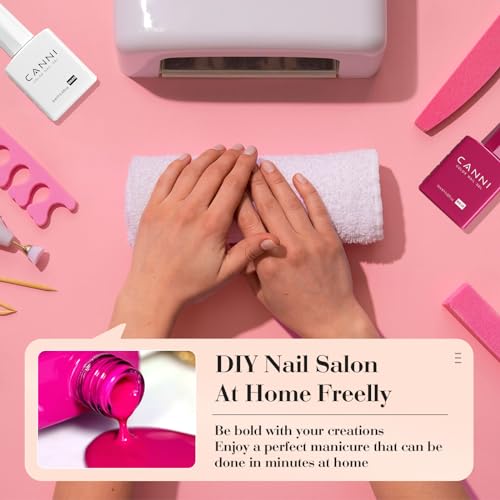 CANNI 6 Colors 9 Ml Sheer Jelly Pink Gel Nail Polish Set- Neutral Transparent Pink Colors Gel Polish Kit, Soak Off LED Nail Gel Manicure Kit DIY at Home Salon Gifts