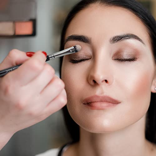 Keshima Professional Eye Makeup Brushes Set with Eyeshadow Brush, Eye Shadow Blending Brush, Smudge, Angled Crease, Pencil, Angled Eyeliner and Bent Eyeliner Brushes