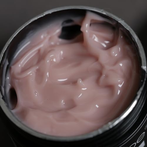 IN.HYPE LED/UV HARD Cream Builder Gel for Extra Long Nail Extensions Jelly Thick for Nail Repair, Strengthening Beige Nude - Buff