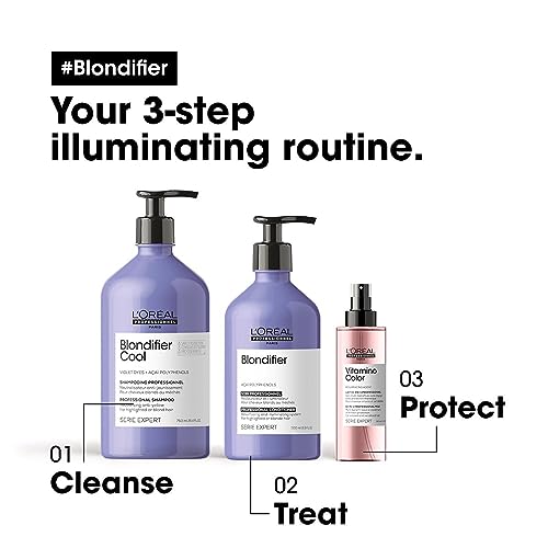 L'Oréal Professionnel Paris Blondifier Conditioner - Nourishing & Smoothing Treatment For Blonde or Bleached Hair, Enhances Shine & Fights Brass, For All Hair Types