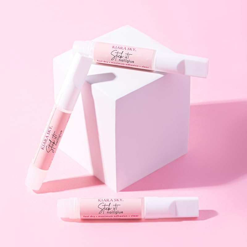 Kiara Sky Stick It Super Strong Fast Drying Nail Glue for Acrylic Nails, Tips & Press On - 0.07 Fl Oz, 10 Full Size Tubes