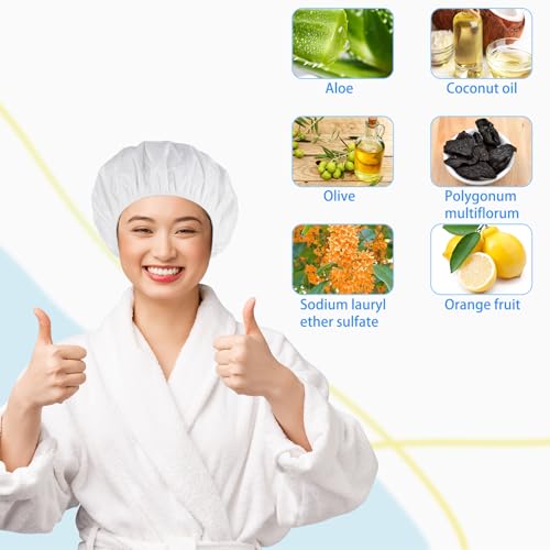 2025 Shampoo Caps No Rinse, Portable Rinse Free Shower Cap that Shampoos for Home, Nursing Home, Outdoor Travel, Surgery, Hospitalization, Mobility Impaired and Seniors (12 Pack)