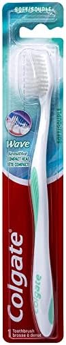 Colgate Wave Sensitive Toothbrush, Compact, Soft (Colors Vary) - Pack of 4