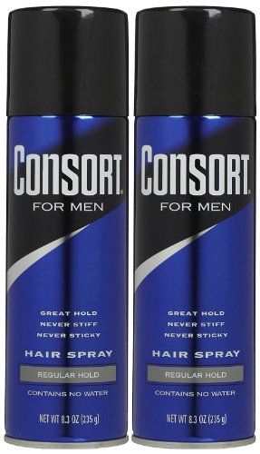 Consort Regular Hold Aerosol Hairspray, 8.3 oz, 2 pk