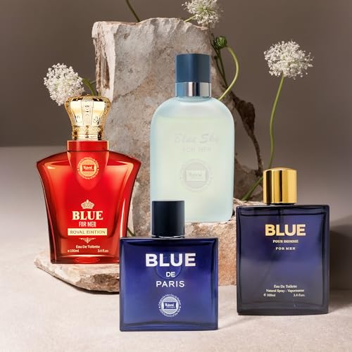 Hybrid & Company Men's 4 Pcs Fresh Sweet Strength Scent Eau De Toilette Perfume