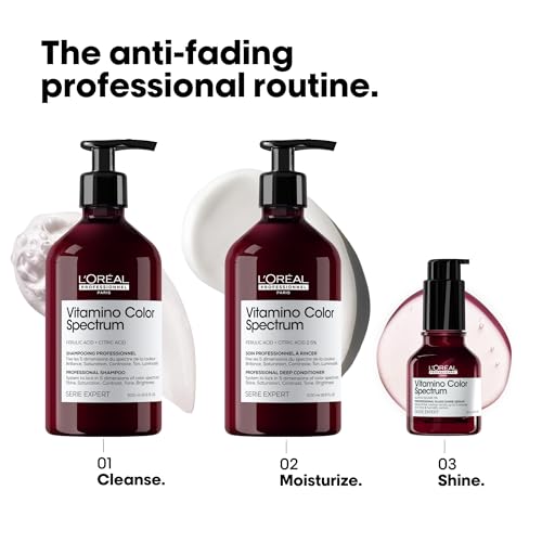 L'Oréal Professionnel Paris Vitamino Color Spectrum Deep Conditioner - Maintains Day 1 Vibrancy, Ultra High Glass Shine, Rich Vibrant Colors, Strengthens & Smoothens Hair, Color Toning