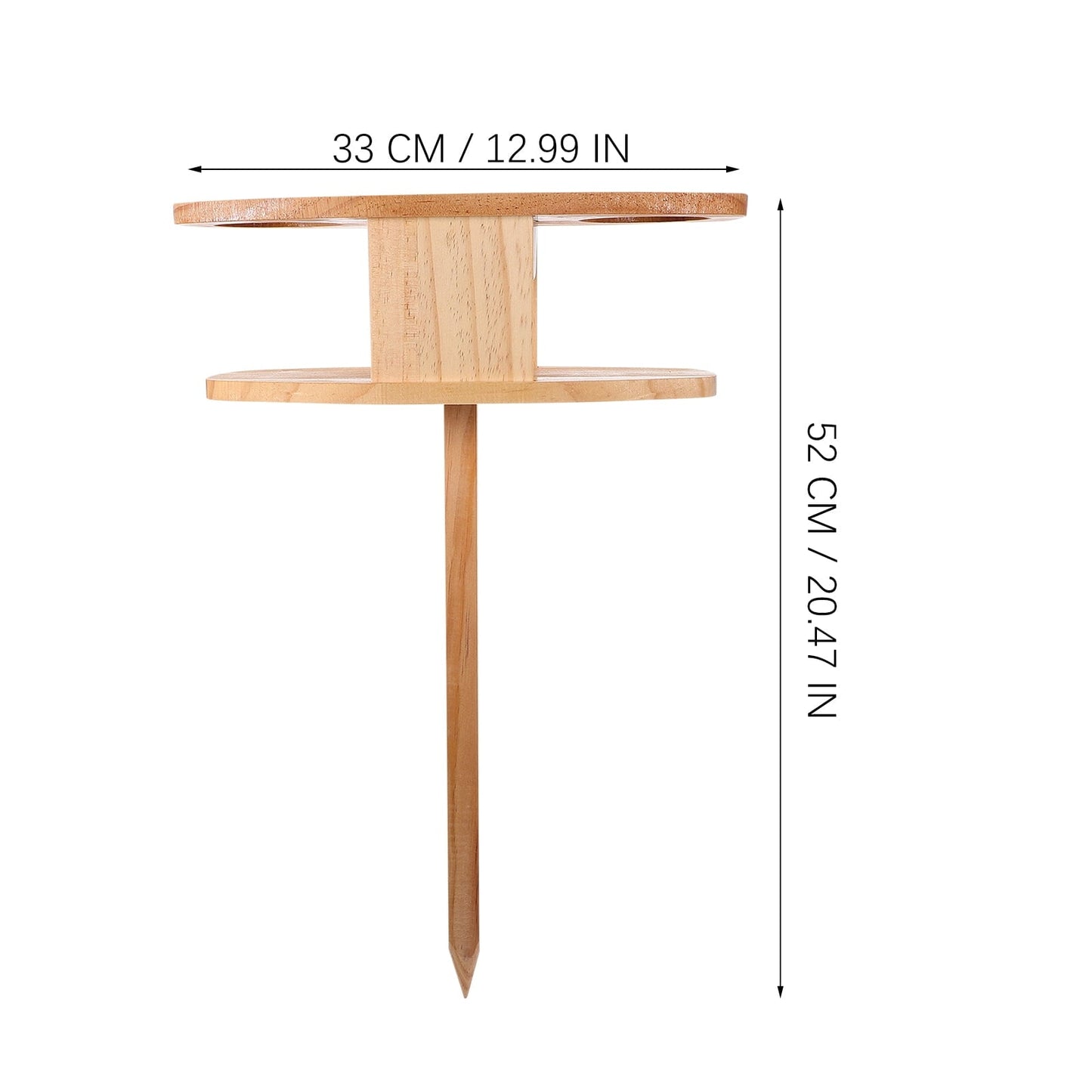 KALLORY 1Pack Folding Table Patio with Wood Material Rectangular Shape Portable for Camping 11.8x12.9x6.7in