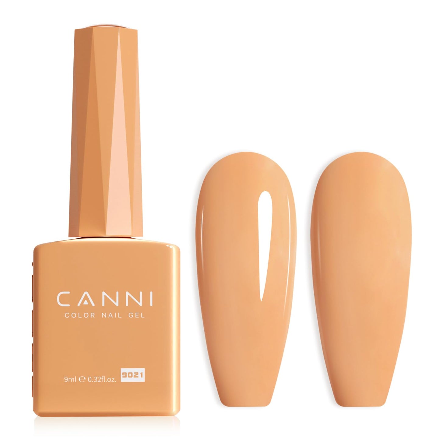CANNI Creamy Orange Gel Nail Polish, 1Pcs Nude Gel Polish Pastel Orange Summer Color Nail Polish Gel High Gloss Soak Off U V Gel Nail French Nail Manicure Salon DIY
