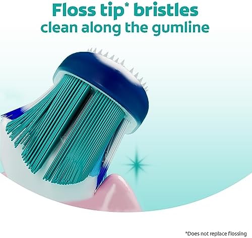 Colgate 360 Whole Mouth Toothbrush, Adult Soft Toothbrush With Tapered Bristles, Features Tongue Cleaner and Ergonomic Handle, Helps Whiten Teeth and Removes Bacteria, 4 Pack