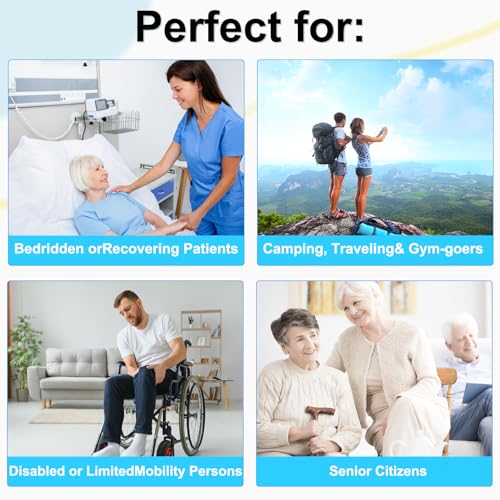 2025 Shampoo Caps No Rinse, Portable Rinse Free Shower Cap that Shampoos for Home, Nursing Home, Outdoor Travel, Surgery, Hospitalization, Mobility Impaired and Seniors (12 Pack)
