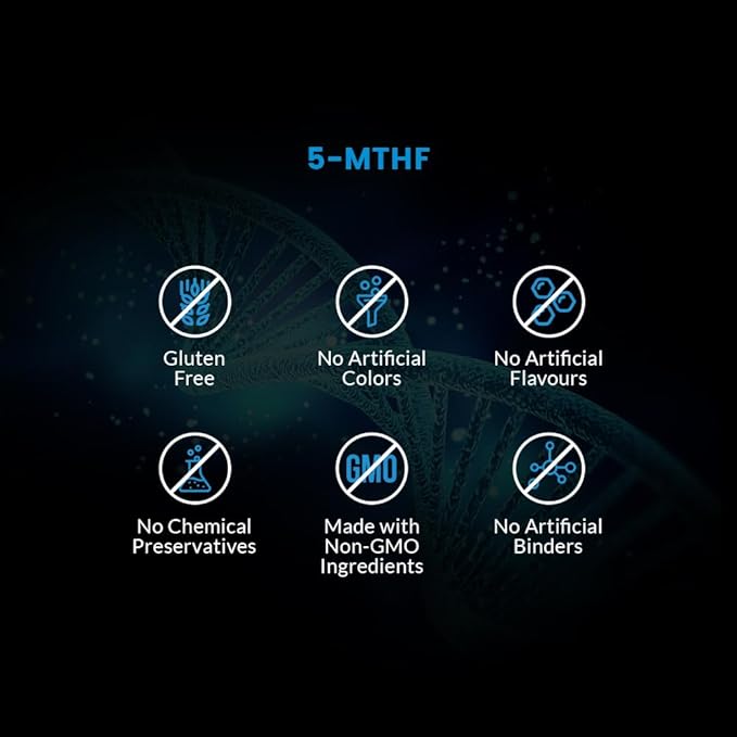 Intelligent Labs 5-MTHF L-5 Methylfolate Supplement Activated Folic Acid Supplement as Quatrefolic - Methyl Folate for MTHFR 60 Capsules - 60 Days Supply, 5mg = 5000mcg Methylfolate