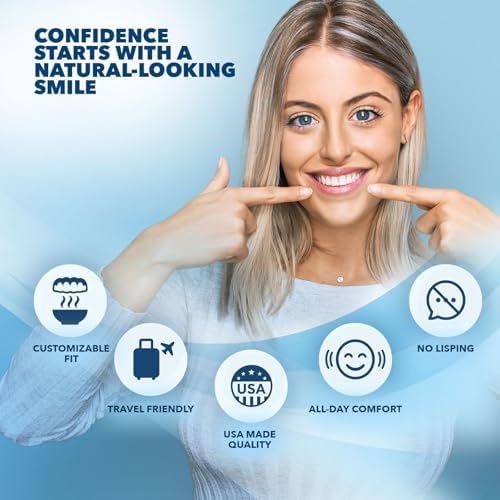 Imako Premium Cosmetic Uppers - 1 Pack - Small, Bleached White - DIY Smile Makeover - Made in USA