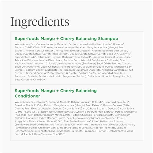 Briogeo Superfoods Mango + Cherry Hair Pack, Replenish Dull, Dry Hair and Balance Oil for Oily Hair, Controls Oil and Nourished All Hair Types and Textures, Vegan, Cruelty-Free, 2 x 12.5 fl oz