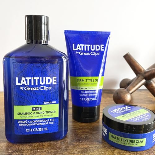GREAT CLIPS LATITUDE Leave-In Conditioner | Hydrating Leave In Conditioner for Men | Promotes Hair Strength + Renewal | 12oz