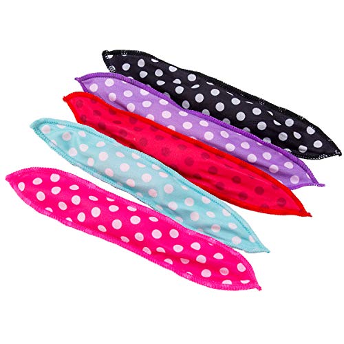 30 Pieces Hair Curler Rollers DIY Night Sleep Foam Hair Styling Tools Flexible Soft Sponge Pillow Curlers Rollers With Storage Bag (5 Colors)