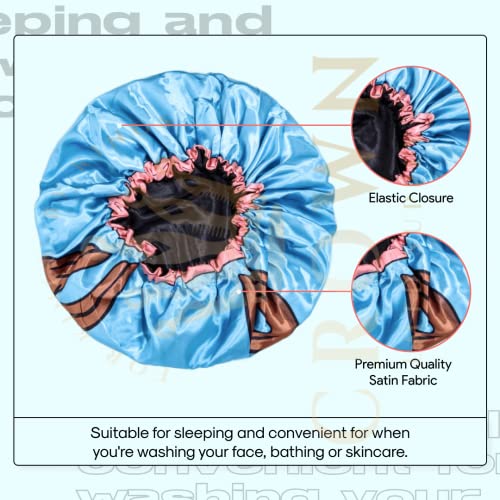 Anime Bonnet with Elastic Soft Band Adjustable Women and Men Silky Bonnets for Sleeping Comfortable Satin Fabric, Tonychpper