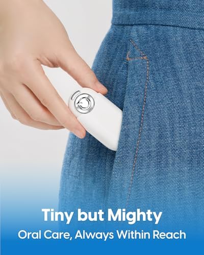 C1S Reusable Flosser Set, Auto-Restringing Flosser with Replaceable Floss Capsule, Multi-Hygiene, Portable Travel Floss, Recyclable Zero Waste, Super Mint (Abyss Black)