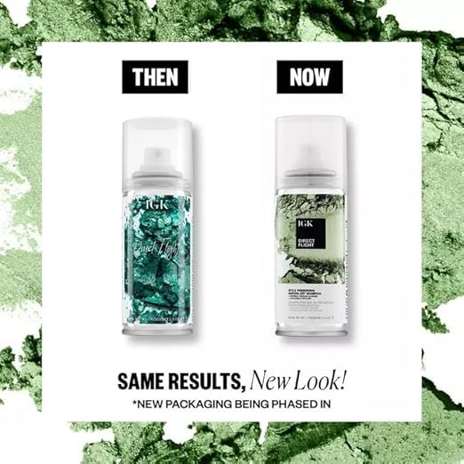 IGK DIRECT FLIGHT Multi-Tasking Matcha Dry Shampoo | Light Cleanse + Style Preserving | Vegan + Cruelty Free |