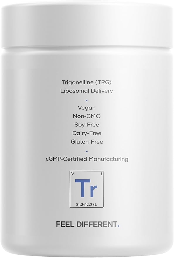 Codeage Liposomal Trigonelline - 250 mg Per Capsule - 3-Month Supply - Plant-Based Alkaloid - Liposomal Delivery for Bioavailability - Metabolic Health Support - Vegan Nootropic Non-GMO - 90 Capsules