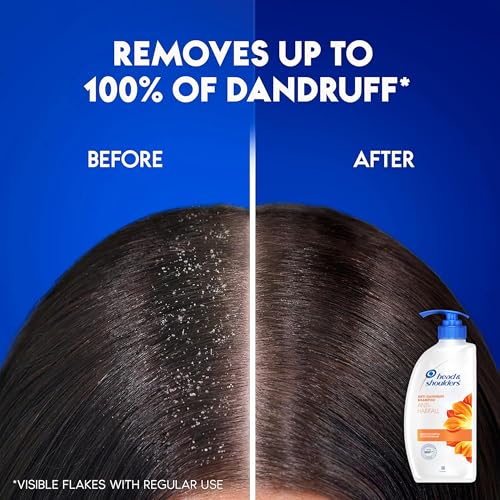 Head & Shoulders Anti Hair fall Shampoo, 2 Pack Anti Dandruff Shampoo, Relieves Dry Scalp and Repairs Damage, Fresh Scent, 22 oz Pump Bottles