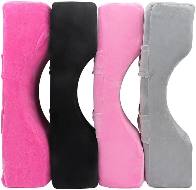 Lash Pillow Neck Support Eyelash Pillow Soft Grafting Eyelashes Memory Foam Eyelash Extension Pillow Makeup Salon with Pocket (Pink)
