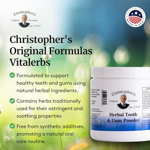 Christopher's Original Formulas Herbal Tooth & Gum Powder | Natural Oral Care Powder | Plant-Based Alternative to Toothpaste