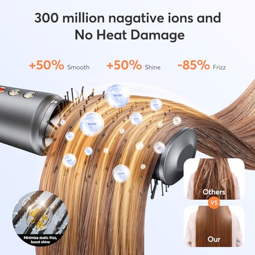 5 in 1 Hair Styler, High-Speed Professional Frizz-Free Hair Dryer Brush, No Heat Damage Air Styler Wrap Blow Dryer - Curl, Volumize, Straighten, 300 Million Ions, Multi Styler, Gift for Women