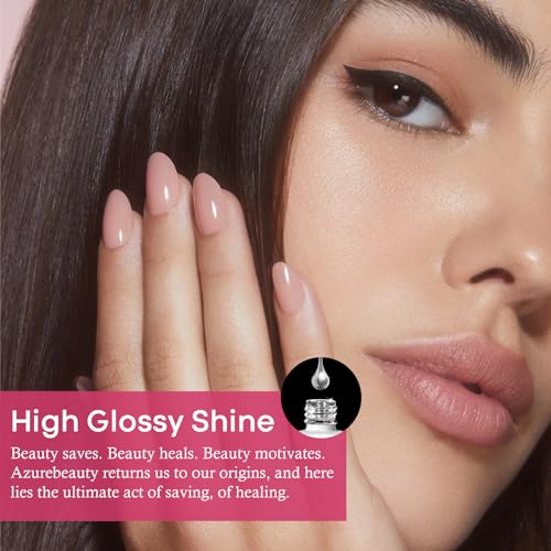 AZUREBEAUTY 4+4pc Dip Powder Liquid Set, 15ml/0.5oz, with Base/Top Coat, Activator, Brush Saver, Nail File– Fast Drying Formula, No UV Light Needed 
