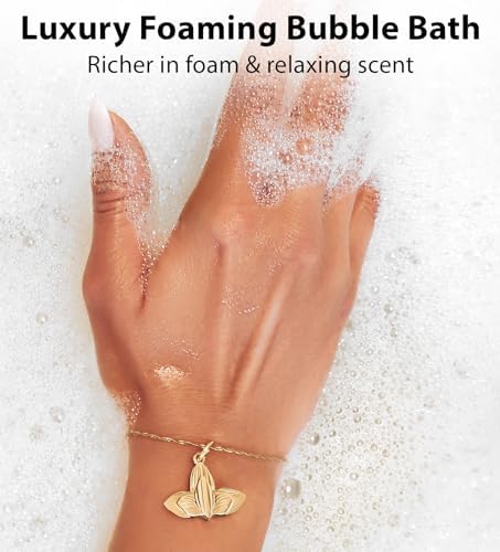 Antioxidant Bubble Bath Long Lasting Foam with Acai Berry Blueberry Fig Essential Oils Detox Hydrating Relaxing Stress Relief Self Care Spa Gift