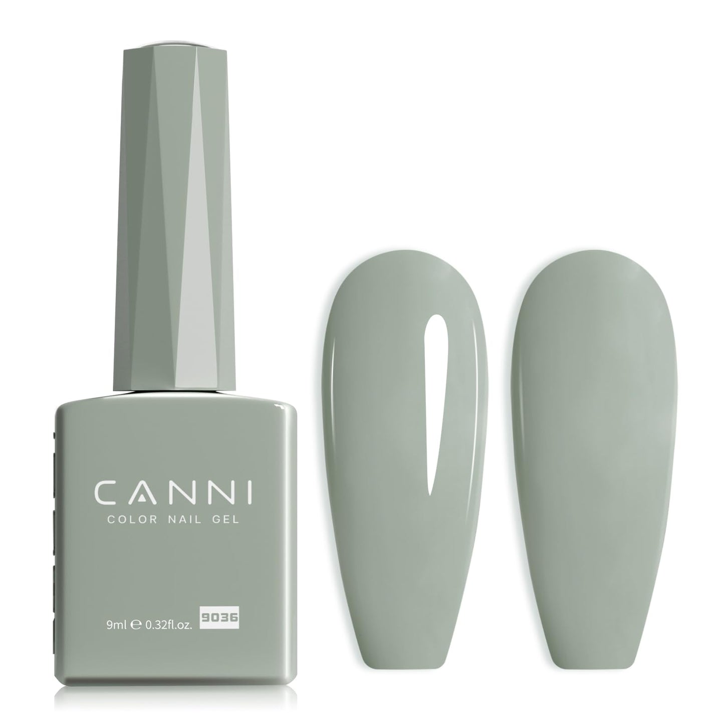 CANNI Light Green Gel Nail Polish, 1Pcs Sage Green Gel Polish Mint Green Color Nail Polish Gel High Gloss Soak Off U V Gel Nail French Nail Manicure Salon DIY