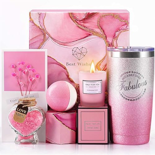 Birthday Gifts for Women Mom Nana Daughter, Rose Self Care Spa Gift Baskets for Women, Christmas Valentines for Women Best Friend Sister Her Wife Girlfriend