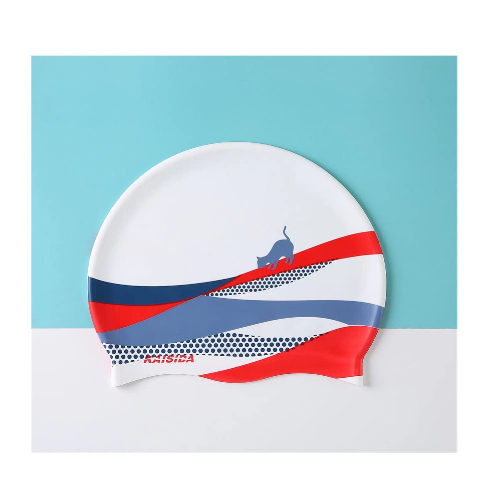 KAISIDA Silicone Swimming Cap, Large Swim Caps Comfortable Bathing Cap to Keep Your Hair Dry Fit for Men & Women Adult Youth