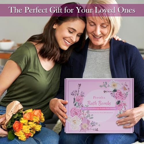 Bath Bombs for Women Gift Set - 30 Natural and Organic Bath Bombs with Essential Oils & Moisturizing Shea Butter, Spa Birthday Gift, Mother's Day, Selfcare Gifts for Her, Women, Bridesmaid Gift