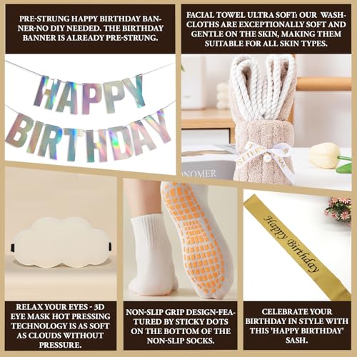 Birthday Gifts for Women & Men,Happy Birthday Surprise Box, 14pcs Luxury Spa Gifts, Gift Box for Mens Unique with Hand Cream, Holiday Advent Calendar, Skin Care Gift Sets for birthday